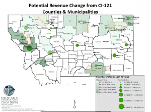 Map of potential shifted or lost revenue